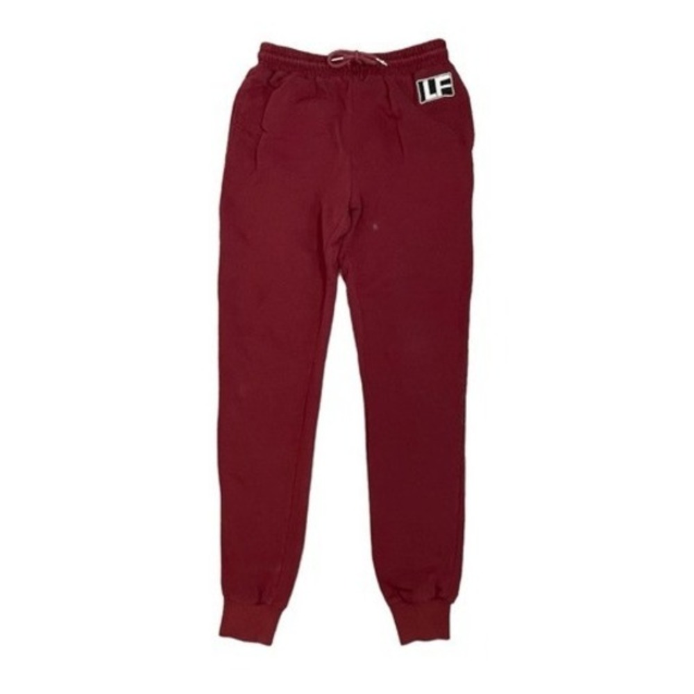 LF The Brand Heavyweight Fleece Sweatpants Jogger Maroon Knit S‎